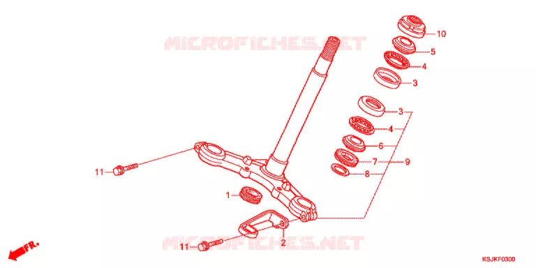 TE DE FOURCHE Honda MOTO 100 CRF 2012  CRF100FC