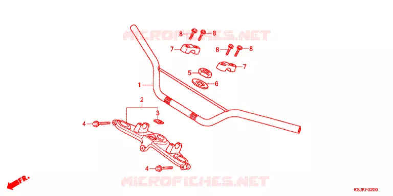 GUIDON Honda MOTO 100 CRF 2013  CRF100FD