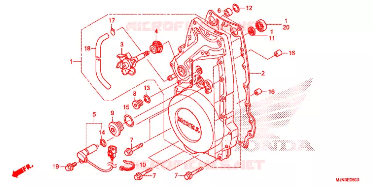 CARTER MOTEUR AVANT Honda MOTO 1300 CTX 2016  CTX1300AG
