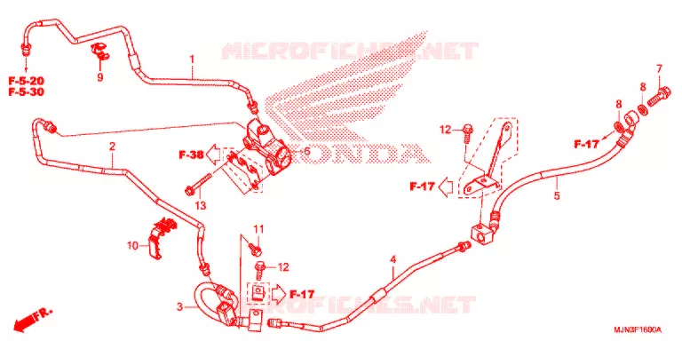 REPARTITEUR DE FREINAGE - DURITES Honda MOTO 1300 CTX 2016  CTX1300AG