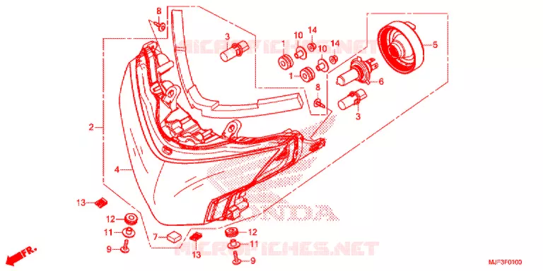 PHARE Honda MOTO 700 CTX 2016  CTX700AG