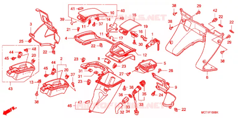 PROTEGE JAMBES (FJS4002 FJS6001/2) Honda SCOOTER 400 SILVERWING 2002  FJS4002