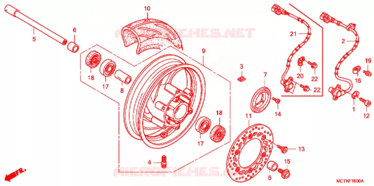 ROUE AVANT Honda SCOOTER 400 SILVERWING 2007  FJS400A7