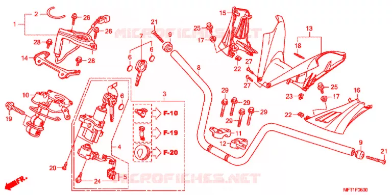 GUIDON - CARENAGE Honda SCOOTER 400 SILVERWING 2015  FJS400A9_J