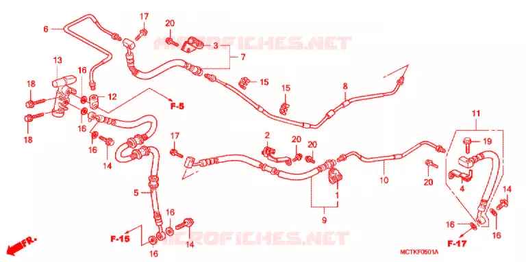 DURITE DE FREIN ARRIERE (FJS400D/FJS600D5-8) Honda SCOOTER 400 SILVERWING 2007  FJS400D7
