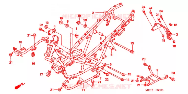 CADRE Honda SCOOTER 400 SILVERWING 2005  FJS400L5