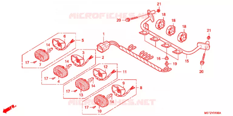 FEUX AVANT Honda SCOOTER 400 SILVERWING 2005  FJS400L5