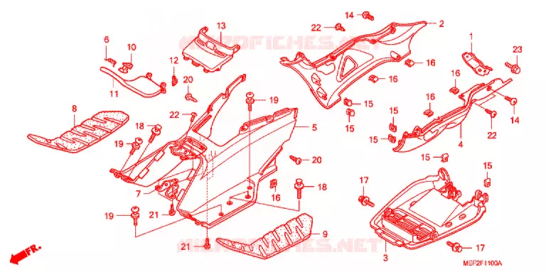 MARCHE PIEDS (FJS400L5/7) Honda SCOOTER 400 SILVERWING 2007  FJS400L5