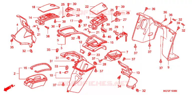 PROTEGE JAMBES (FJS400L5/7) Honda SCOOTER 400 SILVERWING 2006  FJS400L5