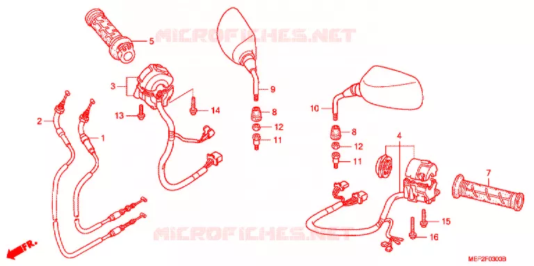 COMMODO - LEVIER - CABLE Honda SCOOTER 400 SILVERWING 2017  FJS400L9_J