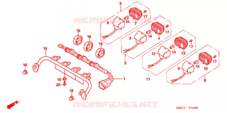 FEUX ARRIERE Honda SCOOTER 400 SILVERWING 2012  FJS400L9_J