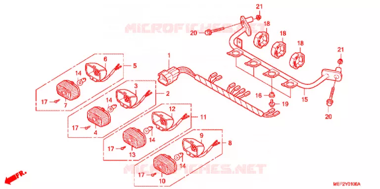 FEUX AVANT Honda SCOOTER 400 SILVERWING 2012  FJS400L9_J