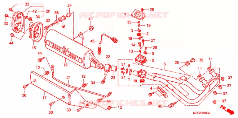 SILENCIEUX D'ECHAPPEMENT Honda SCOOTER 400 SILVERWING 2017  FJS400L9_J