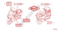 ETIQUETTE DE PRECAUTIONS (FJS600A/D9) pour Honda SILVER WING 600 GT ABS de 2011