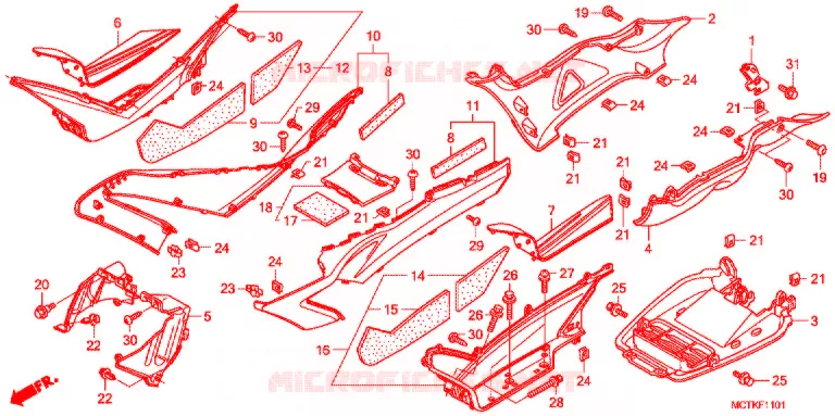 MARCHE PIEDS (FJS600A/D9) Honda SCOOTER 600 SILVERWING 2015  FJS600D9