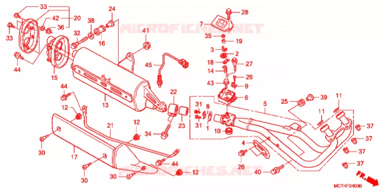 SILENCIEUX D'ECHAPPEMENT Honda SCOOTER 600 SILVERWING 2016  FJS600D9