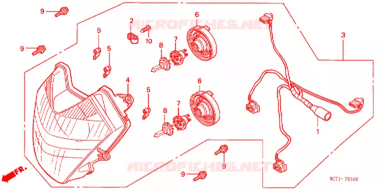 PHARE Honda SCOOTER 600 SILVERWING 2004  FSC600A4