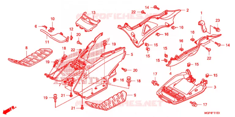MARCHE PIEDS Honda SCOOTER 600 SILVERWING 2013  FSC600AD