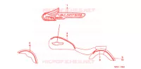 AUTOCOLLANTS pour Honda VALKYRIE 1500 F6C DELUXE de 2002