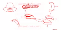 AUTOCOLLANTS pour Honda VALKYRIE 1500 F6C INTERSTATE de 2000