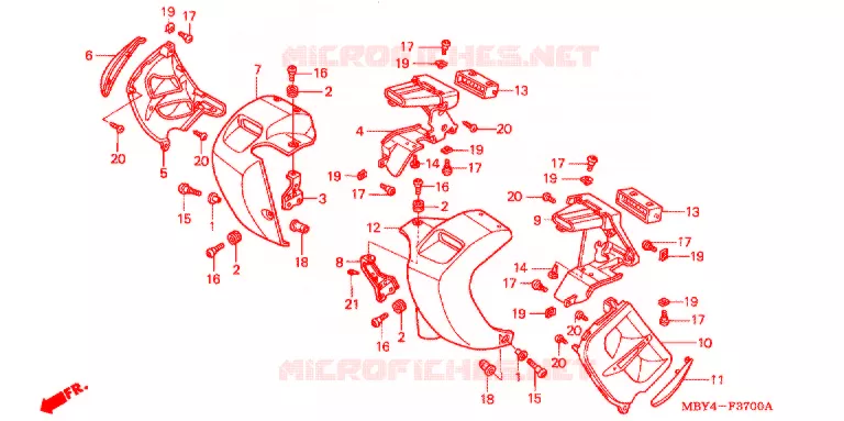 OUIES DE RADIATEUR Honda MOTO 1500 GOLD-WING 2000  GL1500CFY