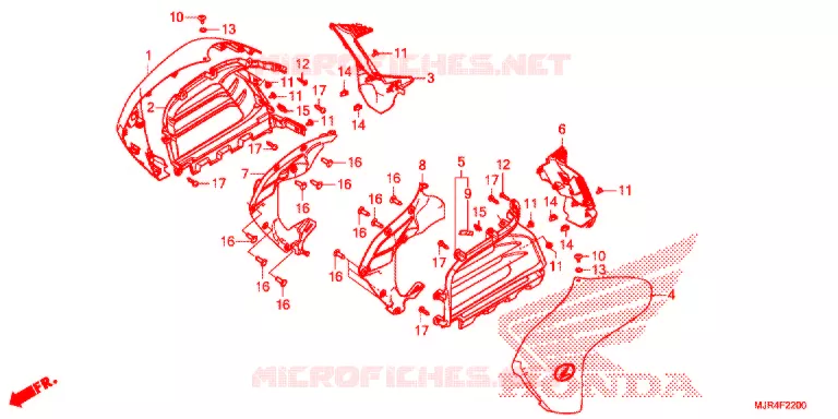 OUIES DE RADIATEUR Honda MOTO 1800 GOLD-WING 2015  GL1800CF