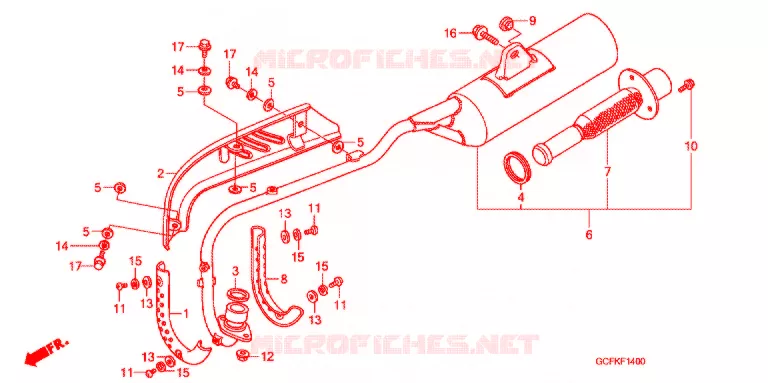 SILENCIEUX D'ECHAPPEMENT Honda MOTO 70 CRF 2011  CRF70FB