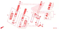 FOURCHE pour Honda 50 METROPOLITAN de 2015