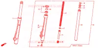 FOURCHE pour Honda WAVE 100 MDM, Electric start de 2005