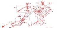 RESERVOIR A CARBURANT (1) pour Honda WAVE 125 Carburetor, Electric start de 2005