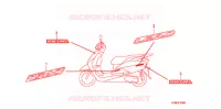 AUTOCOLLANTS pour Honda LEAD 110 EX SPECIAL COLOR de 2011