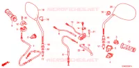 LEVIER DE GUIDON   CABLE   COMMODO (NHX110WHA) pour Honda LEAD 110 EX de 2015