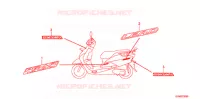 AUTOCOLLANTS pour Honda LEAD 110 EX SILVER de 2012