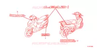 AUTOCOLLANTS pour Honda LEAD 125 de 2014