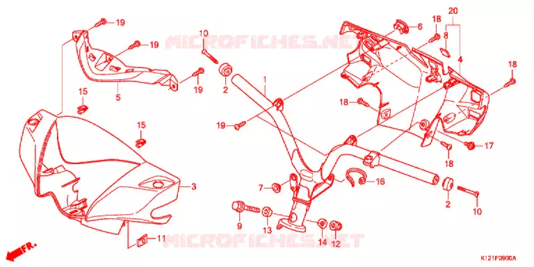 GUIDON - CARENAGE Honda SCOOTER 125 LEAD 2015  NHX125F