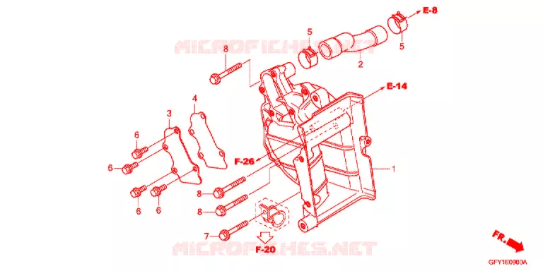 SUPPORT RADIATEUR Honda SCOOTER 50 GYRO 2012  NJ50MDB_8J