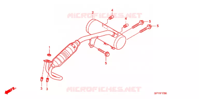 SILENCIEUX D'ECHAPPEMENT Honda SCOOTER 50 GYRO 2015  NJ50MDB