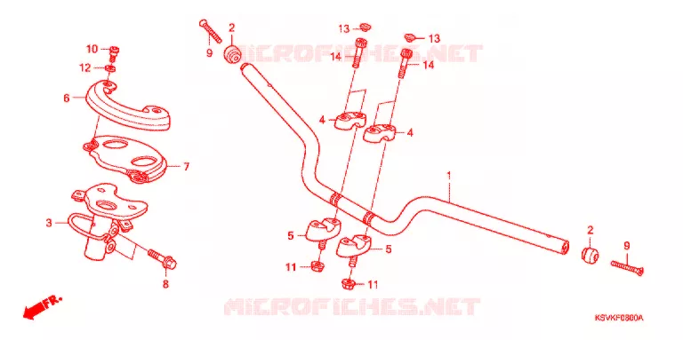 GUIDON Honda SCOOTER 250 FORZA 2007  NSS250A17_J