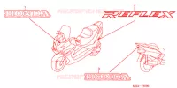AUTOCOLLANTS pour Honda REFLEX 250 ABS de 2004