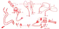 COMMODO   LEVIER   CABLE pour Honda REFLEX 250 ABS de 2005