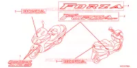AUTOCOLLANTS pour Honda FORZA 250 Z AUDIO de 2010