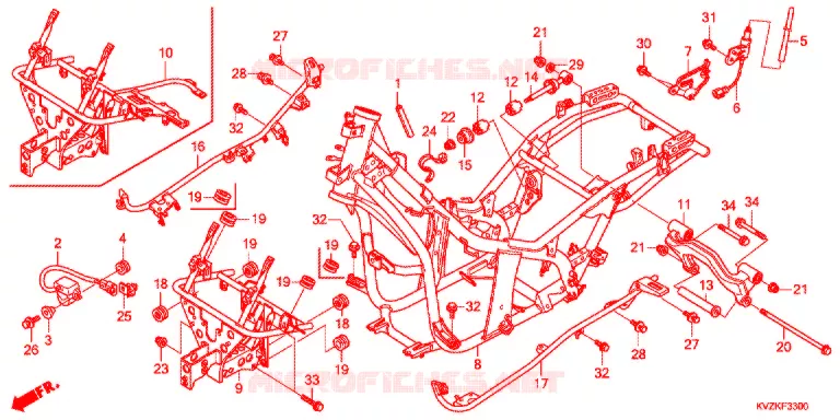 CADRE Honda SCOOTER 250 FORZA 2013  NSS250DB