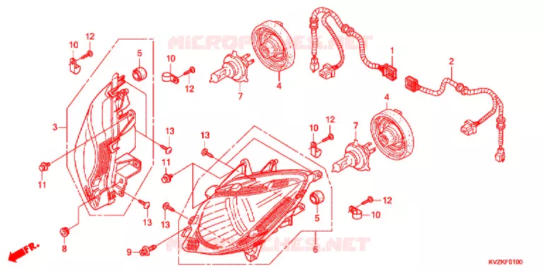 PHARE Honda SCOOTER 250 FORZA 2014  NSS250DB