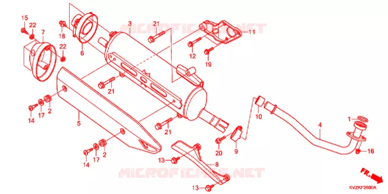 SILENCIEUX D'ECHAPPEMENT Honda SCOOTER 250 FORZA 2011  NSS250DB
