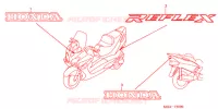 AUTOCOLLANTS pour Honda REFLEX 250 SPORT RED de 2007