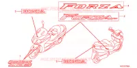 AUTOCOLLANTS pour Honda FORZA 250 X AUDIO de 2009
