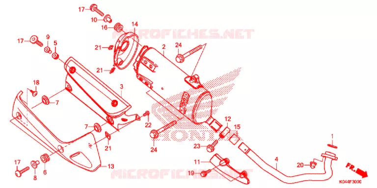 SILENCIEUX D'ECHAPPEMENT Honda SCOOTER 300 FORZA 2015  NSS300F