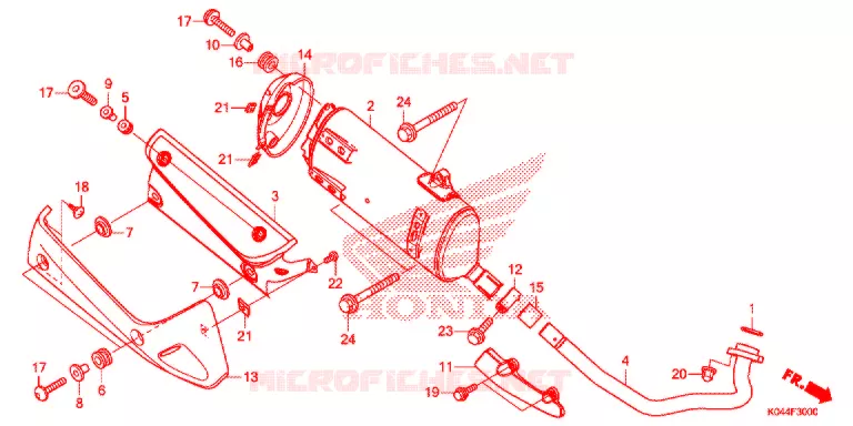 SILENCIEUX D'ECHAPPEMENT Honda SCOOTER 300 FORZA 2016  NSS300G