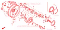 ROUE ARRIERE pour Honda NT 400 BROS de 1988