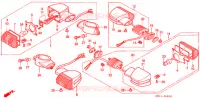 CLIGNOTANT (1) pour Honda NT 400 BROS TYPE II de 1989